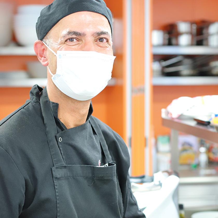Head Chef at The Beeches Residential Care Home in Birmingham Ali Sobhani during the Sanctuary Care Masterchef contest 