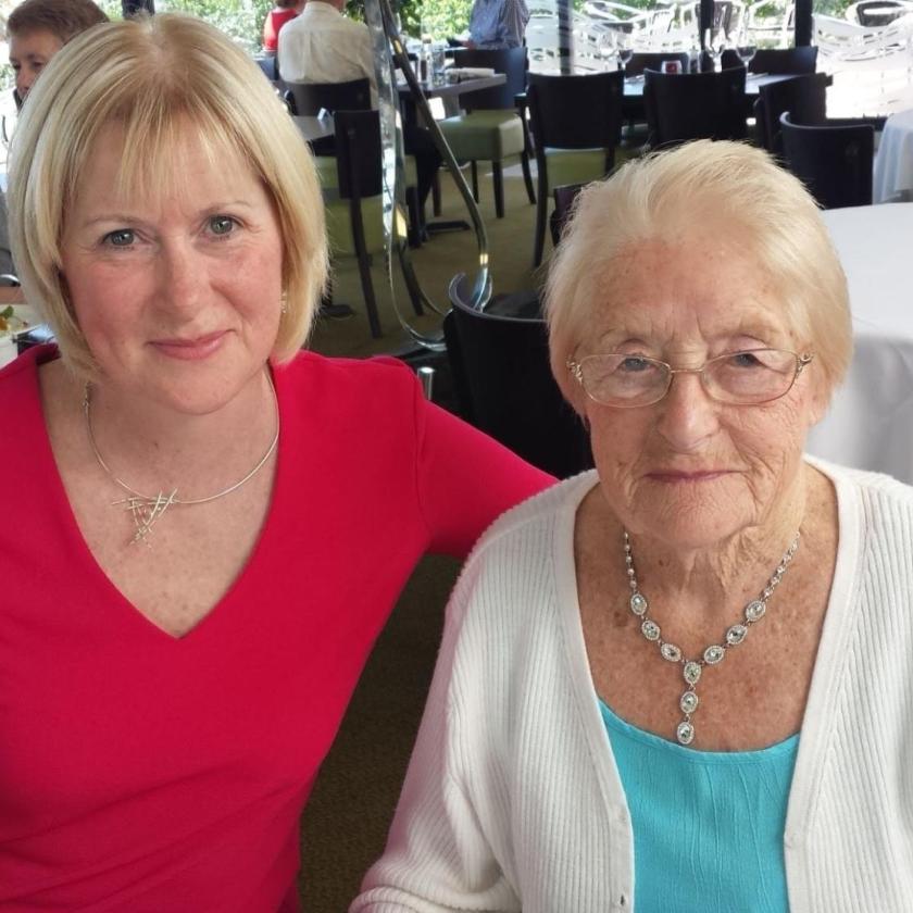 Julie Dunlop and mum Evelyn Ballantyne, who lives at our Howard House Care Home in Kilmarnock