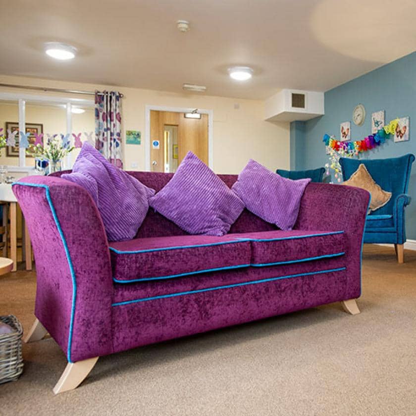 Living area at Allanbank care home.